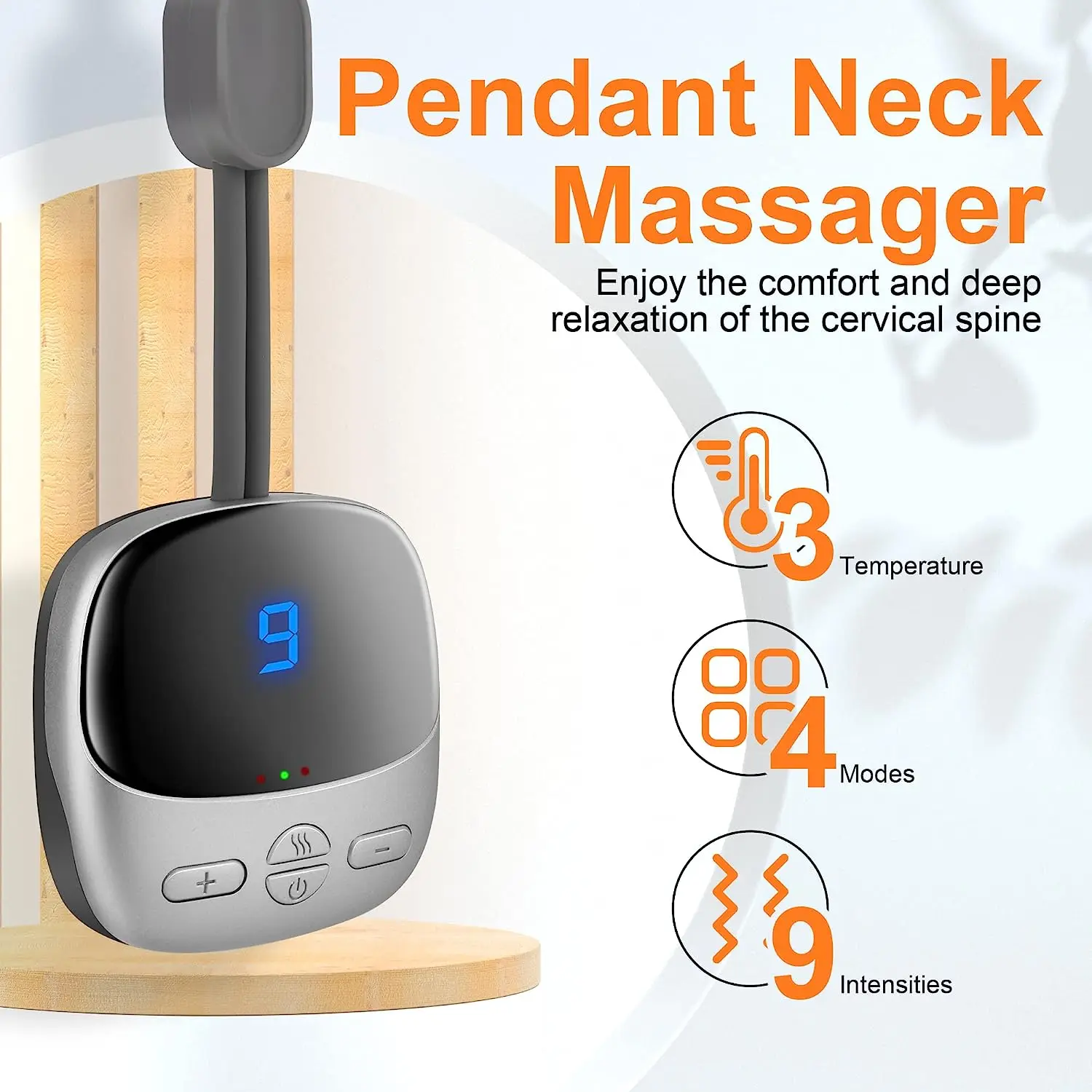 Micro-current Cervical Spine Massager Electric Neck Massager Smart TENS+EMS Portable Hot Compress Shoulder and Neck Massager