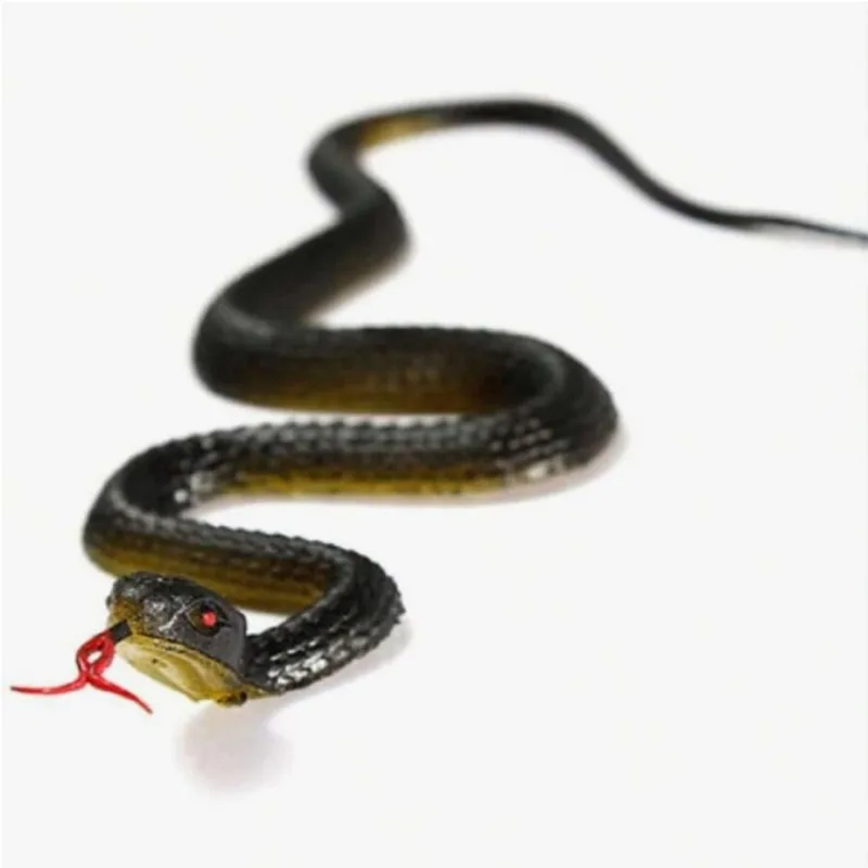 

New 45cm Realistic Fake Rubber Snake Scary Prank Trick Joke Novelty Toy Simulation Rubber Soft Fake Snake