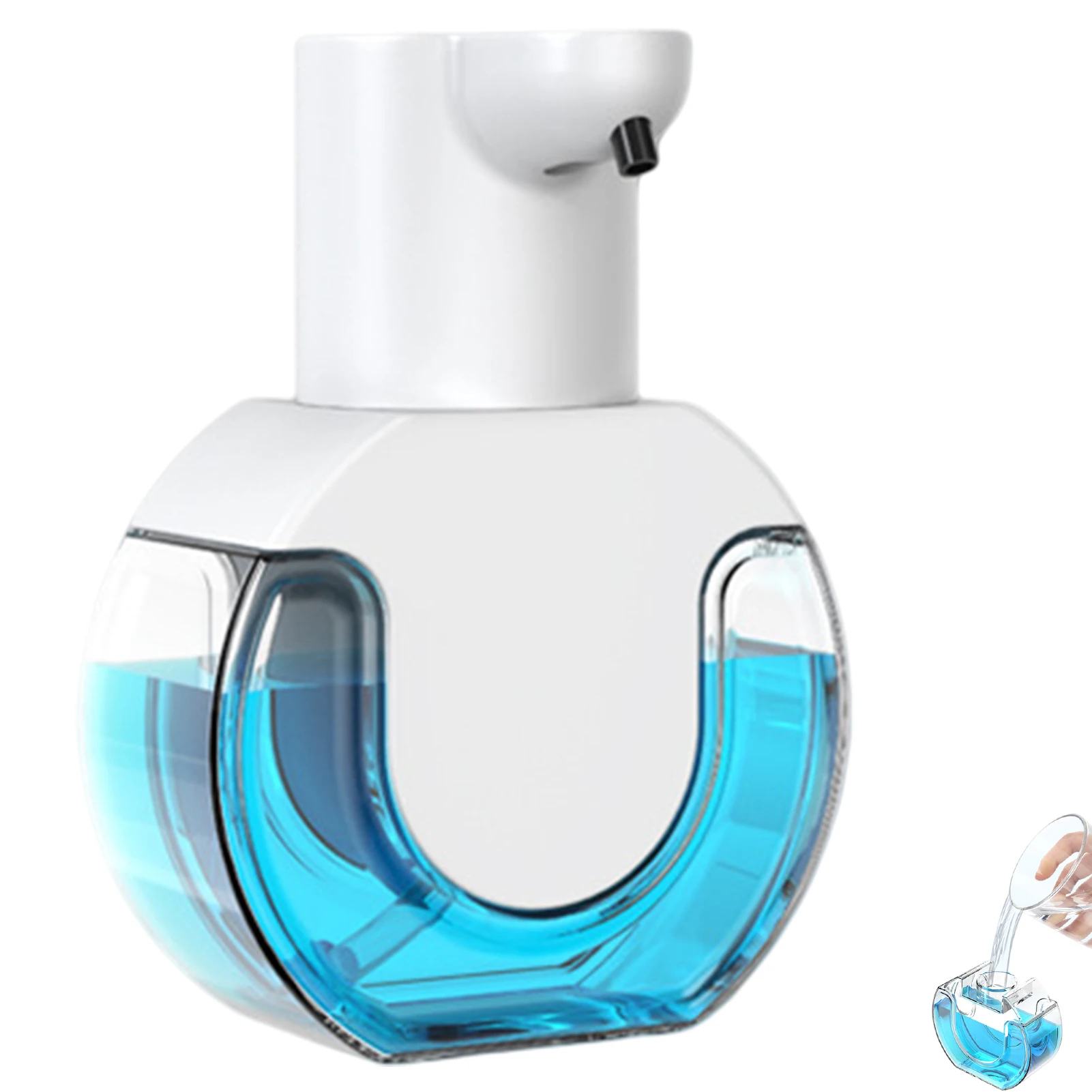 420ml USB Rechargeable Soap Dispenser IPX5 Waterproof Detergent Electric Hotel ABS Plastic Foaming Shampoo Infrared Induction