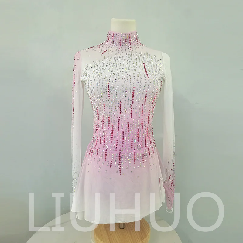 

LIUHUO Ice Figure Skating Dress Girls Women Teens Stretchy Spandex Competition Wholesale