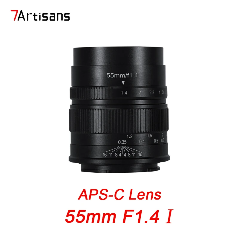 

7Artisans 55mm F1.4 Ⅰ Large Aperture Portrait Manual Focus Micro Camera Lenses Fit for Canon Eos-m Mount E Fuji Mount