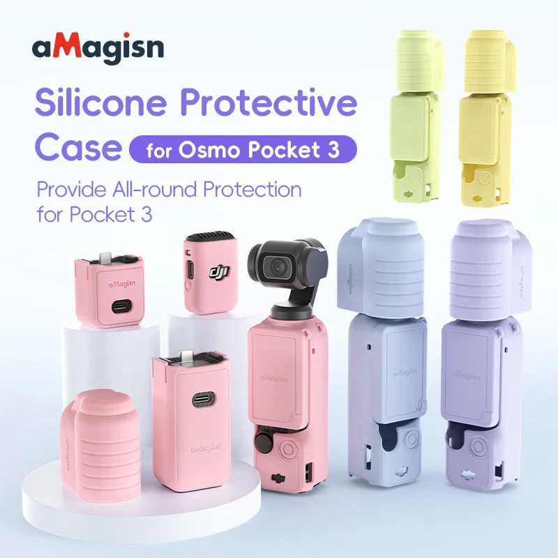 

Silicone Case Anti-Scratch Soft Silicone Protective Case Cover Silicone Cover Sleeve Skin for DJI Osmo Pocket 3 Gimbal Camera