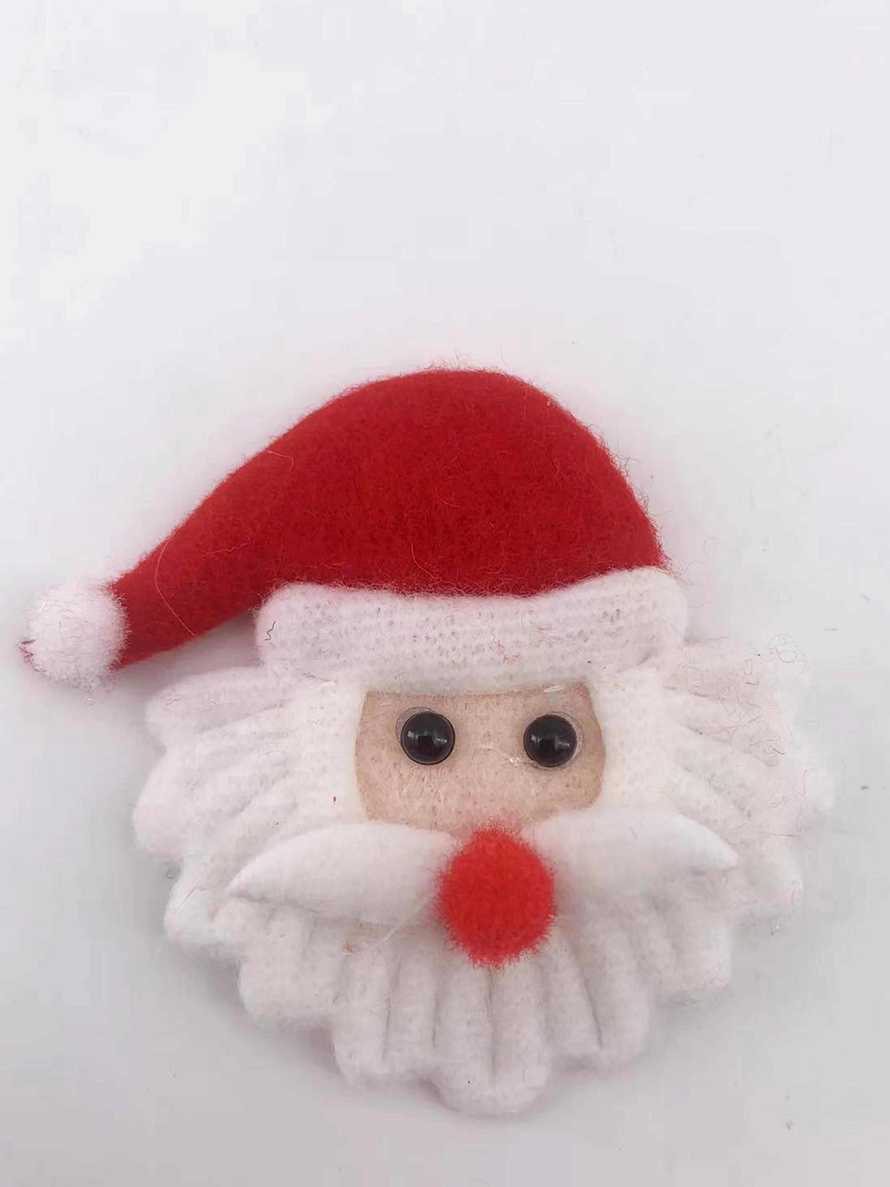 10PCS/Lot New Fashion Cute Cartoon Christmas Santa Claus Head Felt Nonwoven Series DIY Weaving Technology  Decoration Accessorie