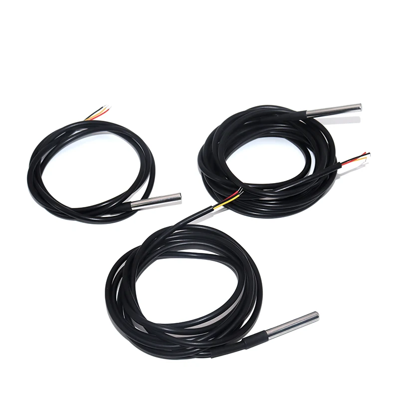 Sonde de température étanche en acier inoxydable DS18b20, filetage 1/2/3M, capteur de température, câble 18B20 pour Arduino