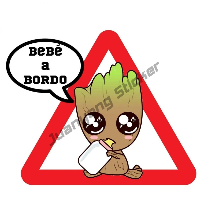 

Baby on Board Signs Car Sticker Decal Decor Baby Groot on Board Full Color Sticker Waterproof Cover Scratches Decor PVC10x10cm