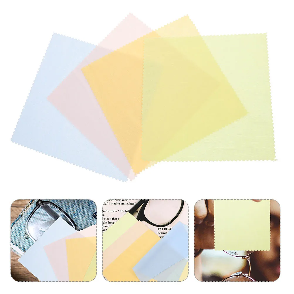 

50Pcs Eyeglass Cleaning Cloths Microfiber Reusable for Electronics Screens Watches Jewelry Lenses Phone Computer Tablet