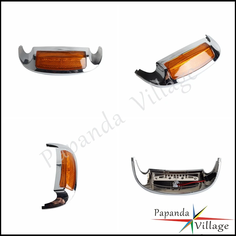 For Harley Heritage Softail Road King Electra Glide 80-13 Motorcycle LED Front Fender Tip Light Rear Mudguard Tips Lamp Blinker image 6