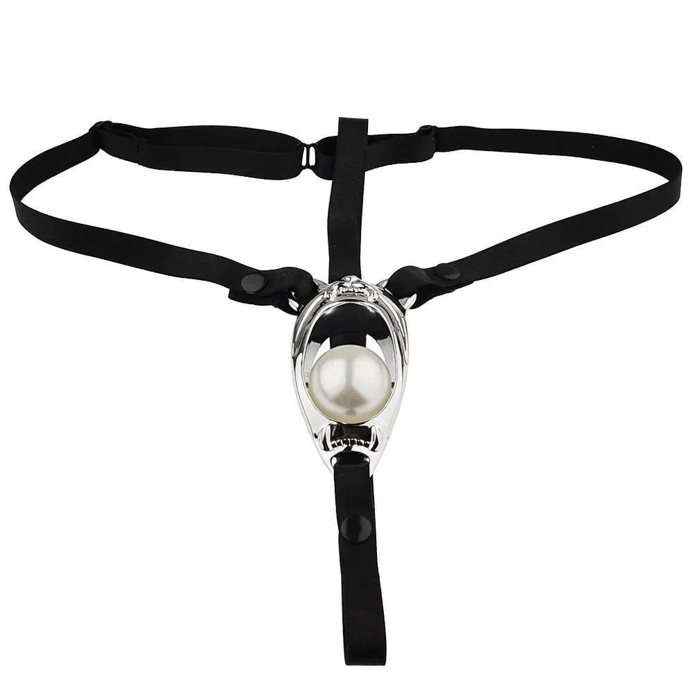 Women Chastity Belt device Metal Vaginal Lock Bead Belt Urethral Locks Metal Panties BDSM Erotic Sex Toys For Lesbian Couples 2