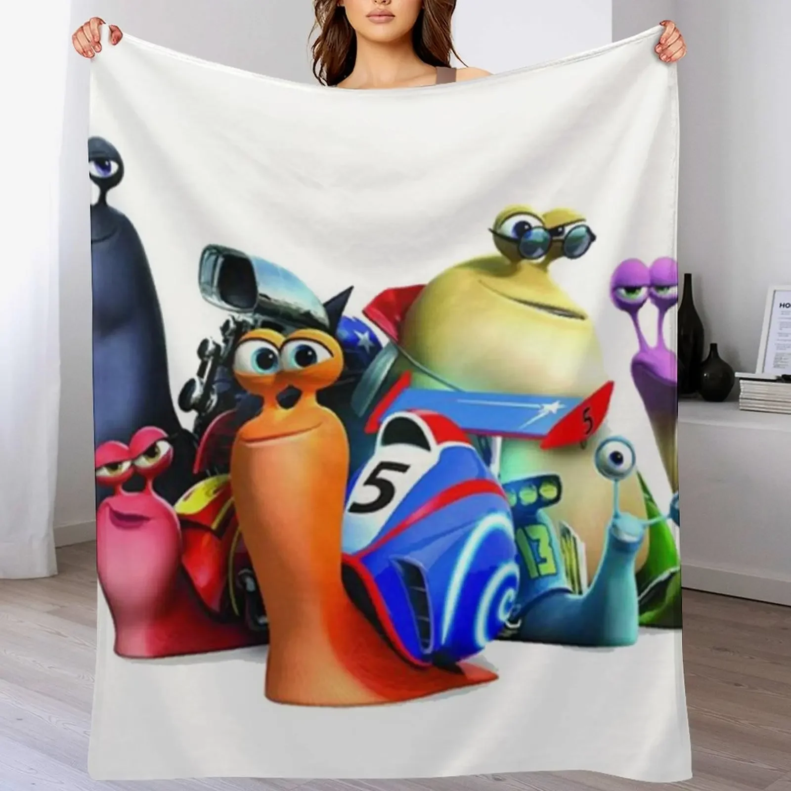 

Snail turbo Throw Blanket Moving Large Beach Warm Blankets