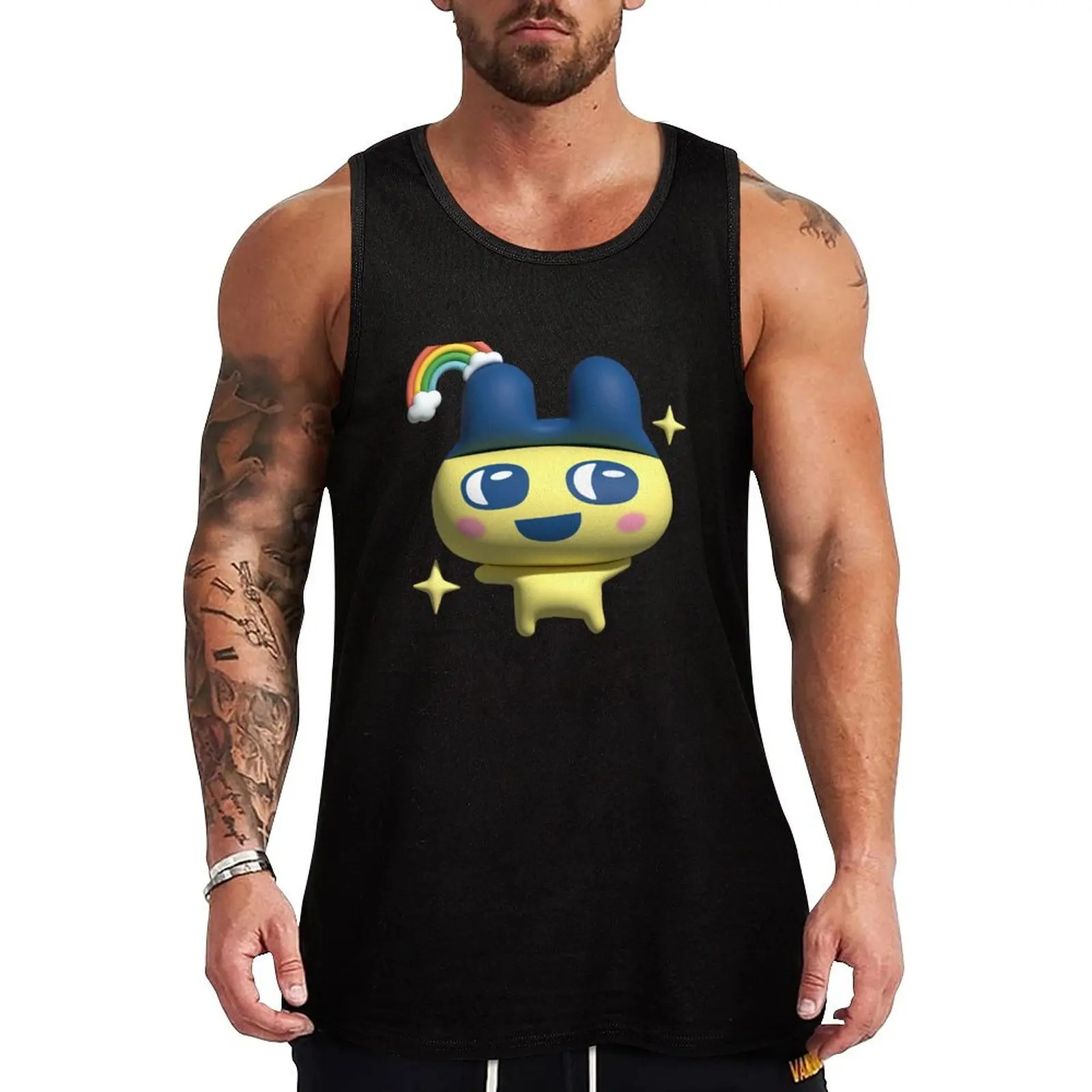 Mametchi 3D Puffy Look Tank Top Stretch Fabric Tank Top Flexible Comfort Sleeveless