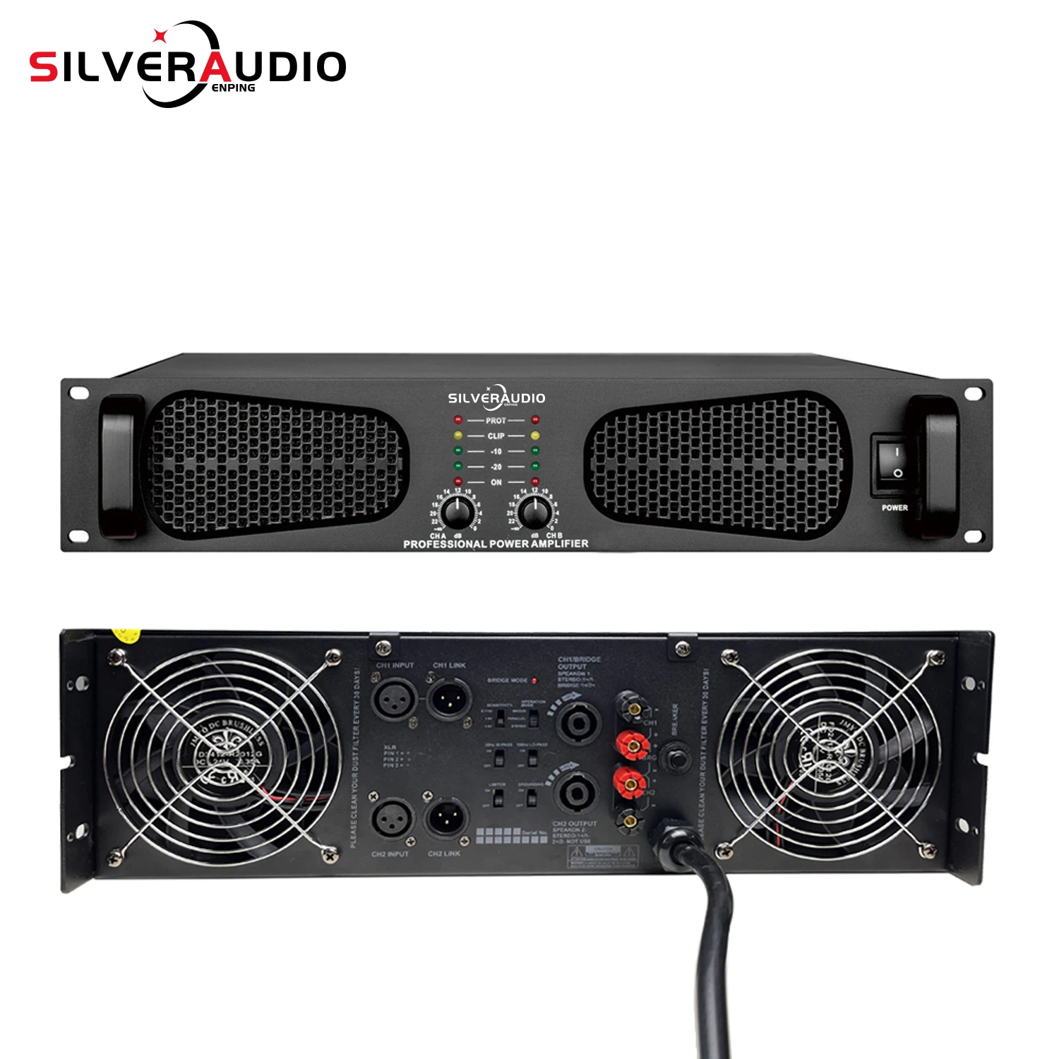 GAP-H1800 3U Power Amplifier 200W 2 Channels Powerful Amplifier For Professional stage performance High Power And Quality