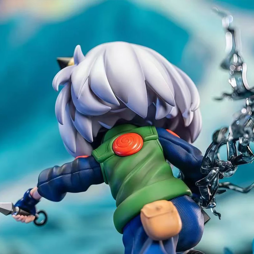 Spy x Family Anya Forger Cosplay Kakashi Hatake Figure, Chibi Style with Chidori Effect, Cute Collectible Statue for Fans Gift ﻿ view 3