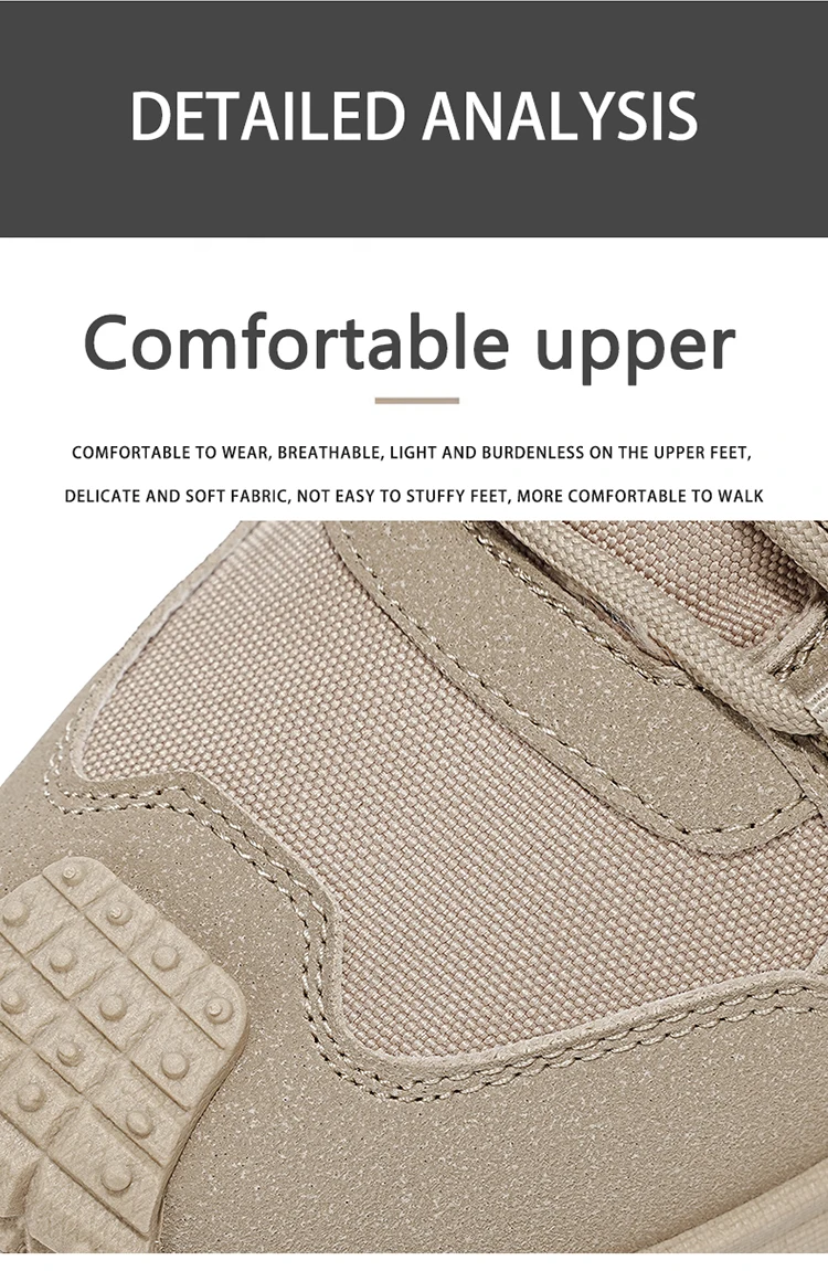 Herren-High-Top-Wanderstiefel in großen Größen, modisch, mit komfortablem Futter, flexibler und dicker Sohle, hervorragendem Grip, geeignet für Outdoor-Wanderungen, Trekking, Camping und andere Aktivitäten. – Detail 6
