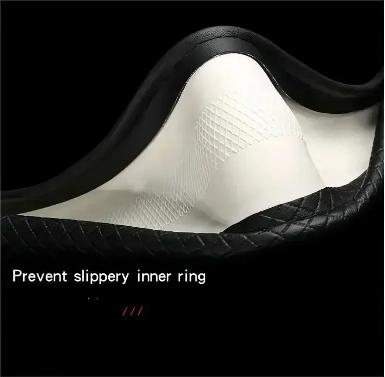 Microfiber leather steering wheel cover image 5