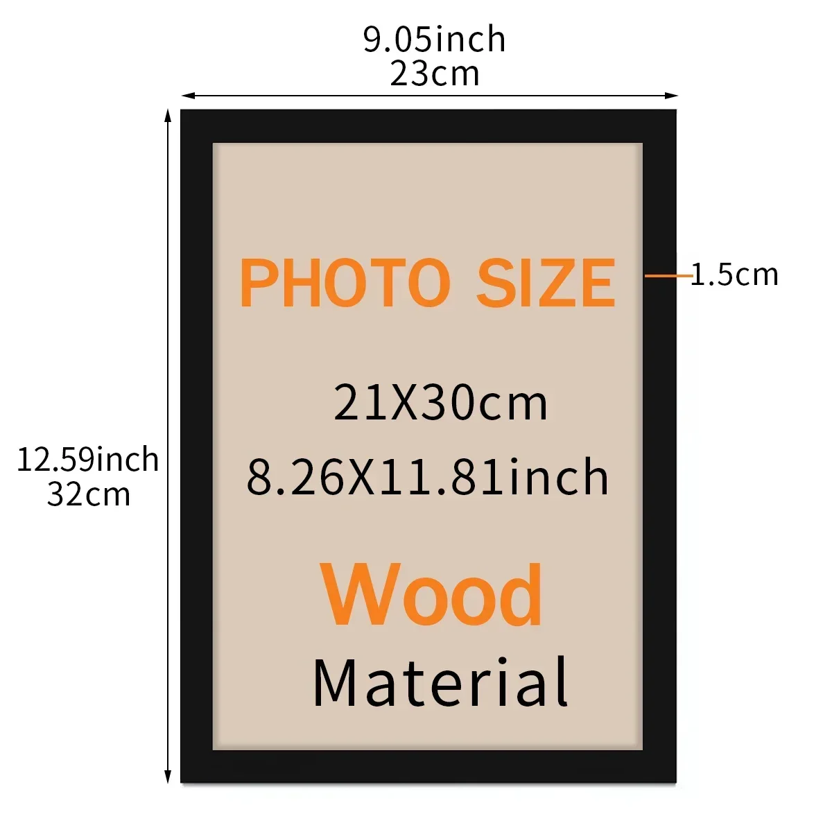 Black Photo Frame for DIY Painting & Display