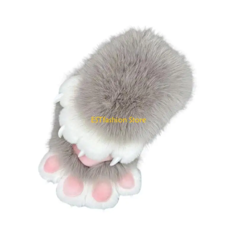 Y5GC 1Pair Attractive Animation Smooth Gloves Smooth Fabric Full Day Ease Slip Resistant Hold Cold Weather Use