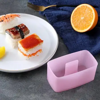 붙지 않는 직사각형 DIY 라이스 볼 주방 메이커, 무스비 몰드, 오니기리 프레스, 몰드 음식 도구, 주방 도시락 액세서리, 1 개