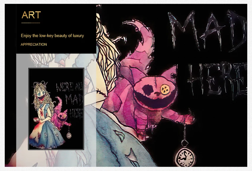 لوحة حريرية سحرية سوداء خفيفة ، ملصقات فنية جدارية وطباعة ، ديكور منزلي ، عقل مخدر ، تعليم الفطر البصري #4