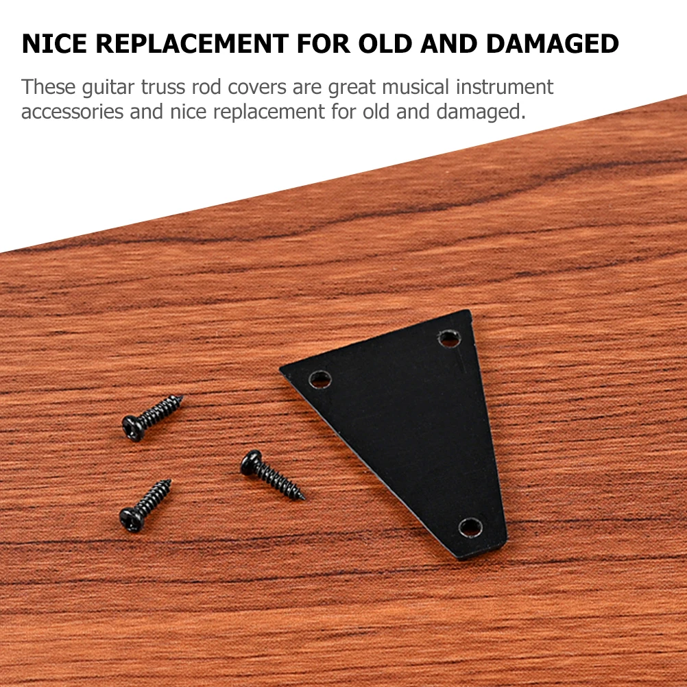 

1 Set Metal Truss Rod Covers For Electric Durable Lightweight Replacement Accessories Smooth Finish Compatible With Most Guitars