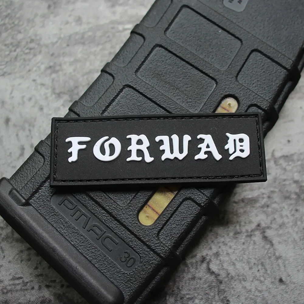 FOG Forward Embroidery Patches “Sunny Side” Tactical Morale Badges on Backpack Helmet PVC Sticker Hook&loop Applique for Clothes