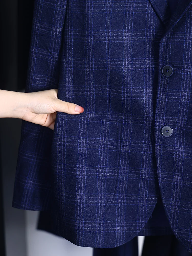 Homesi ربيع الخريف الرجال Faion الراقية منقوشة رداء غير رسمية الوقوف صالح Busin شهم Sle طويل Sve اثنين زر #4