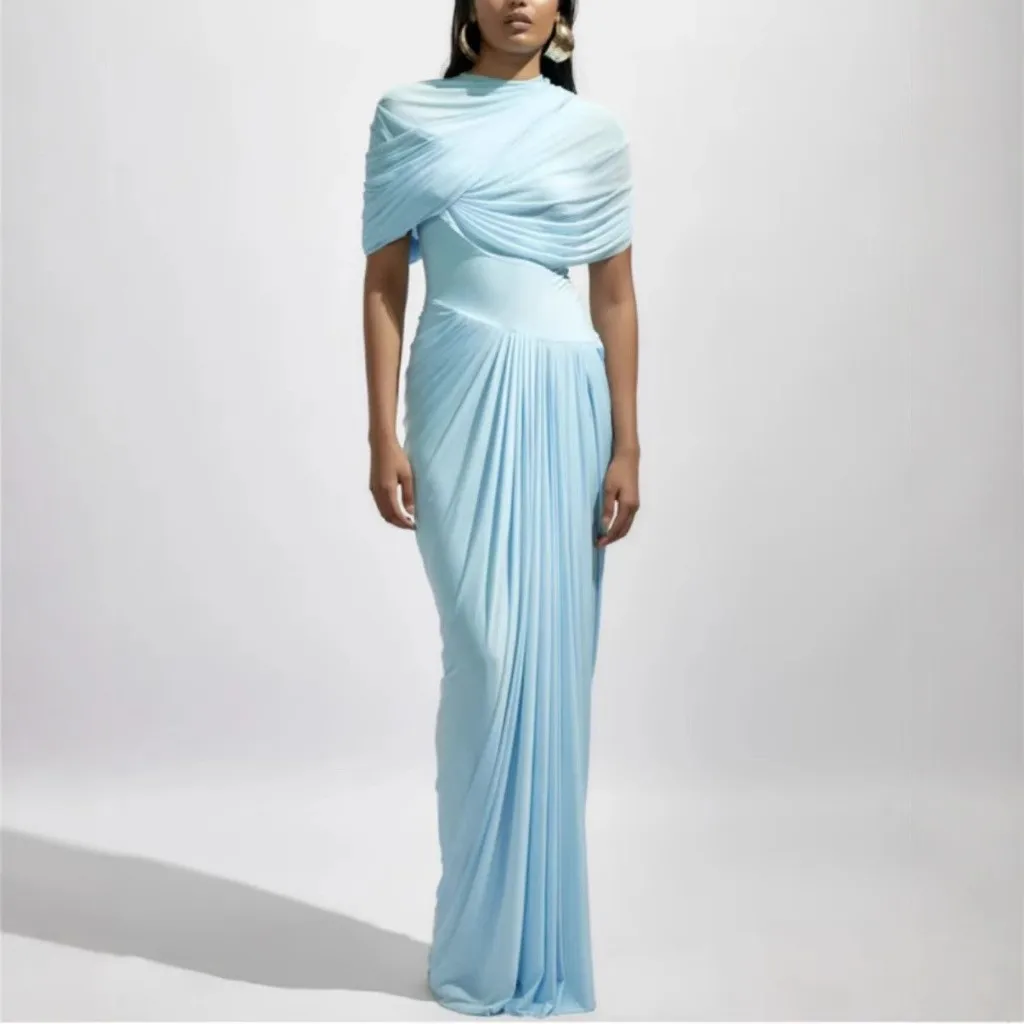 Pullover Low Waist Bodycon Dress Streetwear with Patchwork Maxi Length Round Neck Sleeveless Long Dress for Women Autumn