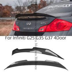 For Infiniti G series G25 G35 G37 4Door Sedan PSM Style Carbon fiber Rear Spoiler Trunk wing 2007-2014 FRP Forged(not for STC)