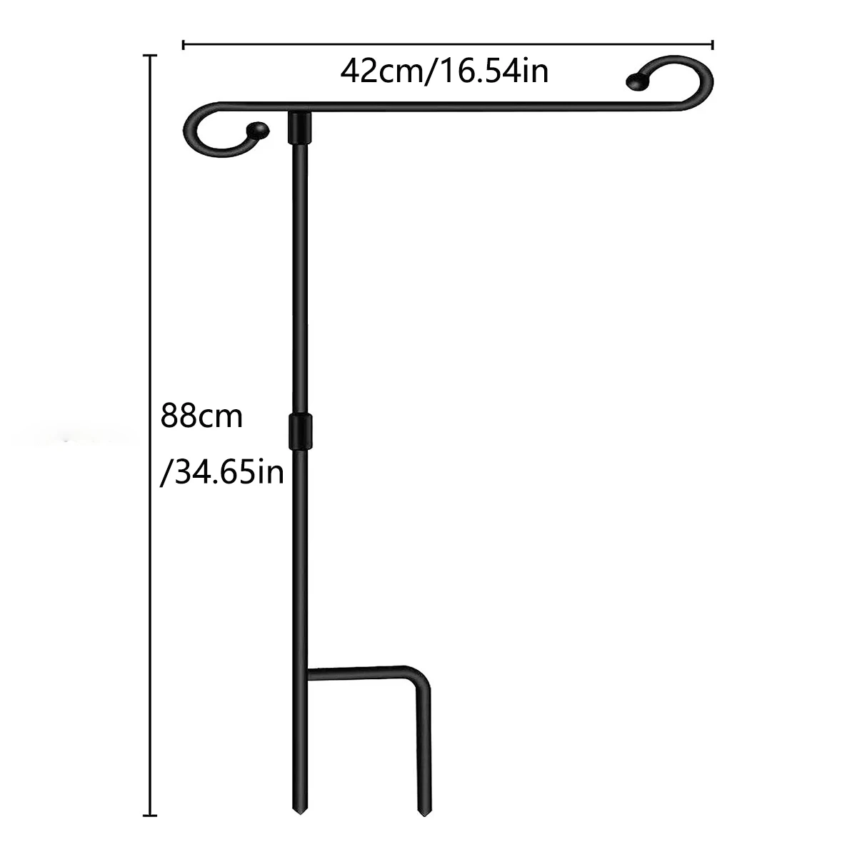 Fahnenmast aus Metall, Flaggenhalter, wetterbeständiger Fahnenmast mit Metallbeschichtung für den Außenbereich, geeignet für Gartenflaggen, Innenhof