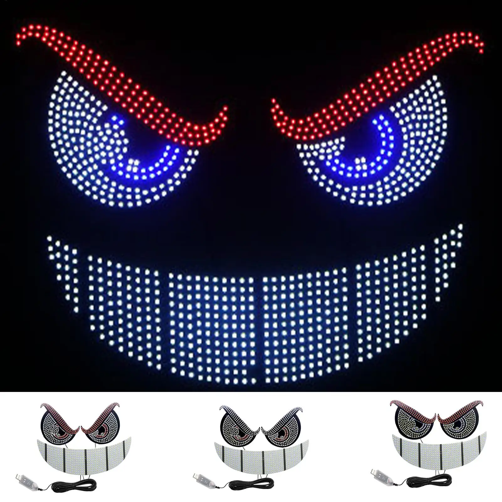 

Eye Lights For Car Car Eye Decorative Demon Light Decorative 11 Modes Adjustable Plug In Windshield Display For Auto Lighting