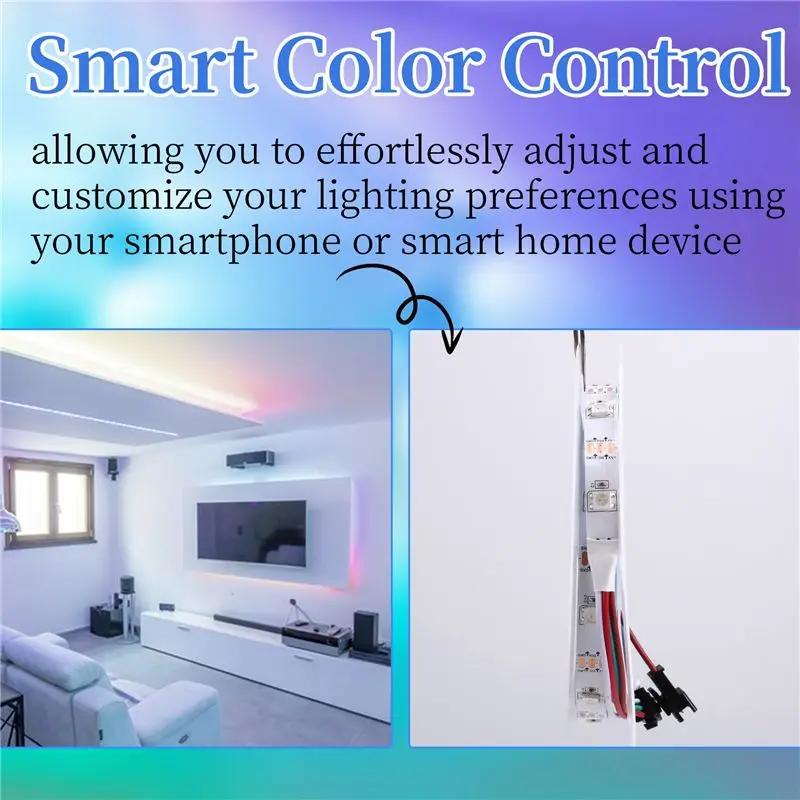 ضوء سحري LED مع ضوء LED ناعم بالألوان الكاملة، ضوء ديكور للجو 30 ضوءًا #3