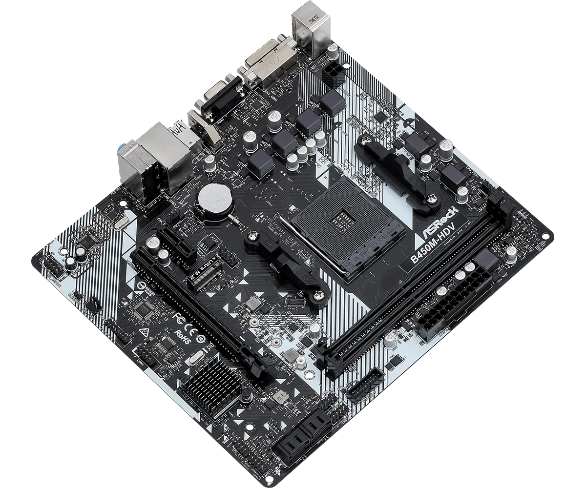 マザーボード ASRock B450M-HDV R4.0 Ryzen 7 2700X ASROCK B450M-HDV R4.0 マザーボード B450 AM4対応 CPU Ryzen 7