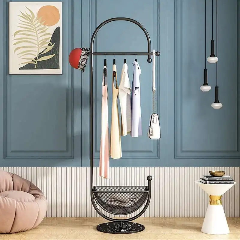 

Girls Bathroom Clothes Rack Garment Aesthetic Designer Store Minimalist Clothes Hanger Floor Shop Kledingrek Home Eccessories