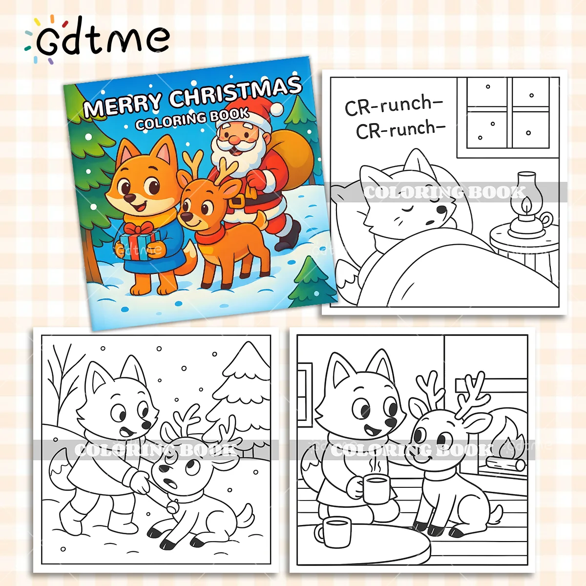 كتاب تلوين عيد الميلاد المجيد - ورق سميك للبالغين والمراهقين - كتاب رسم إبداعي لطيف لتخفيف التوتر فكرة هدية يمكنك صنعها بنفسك #4