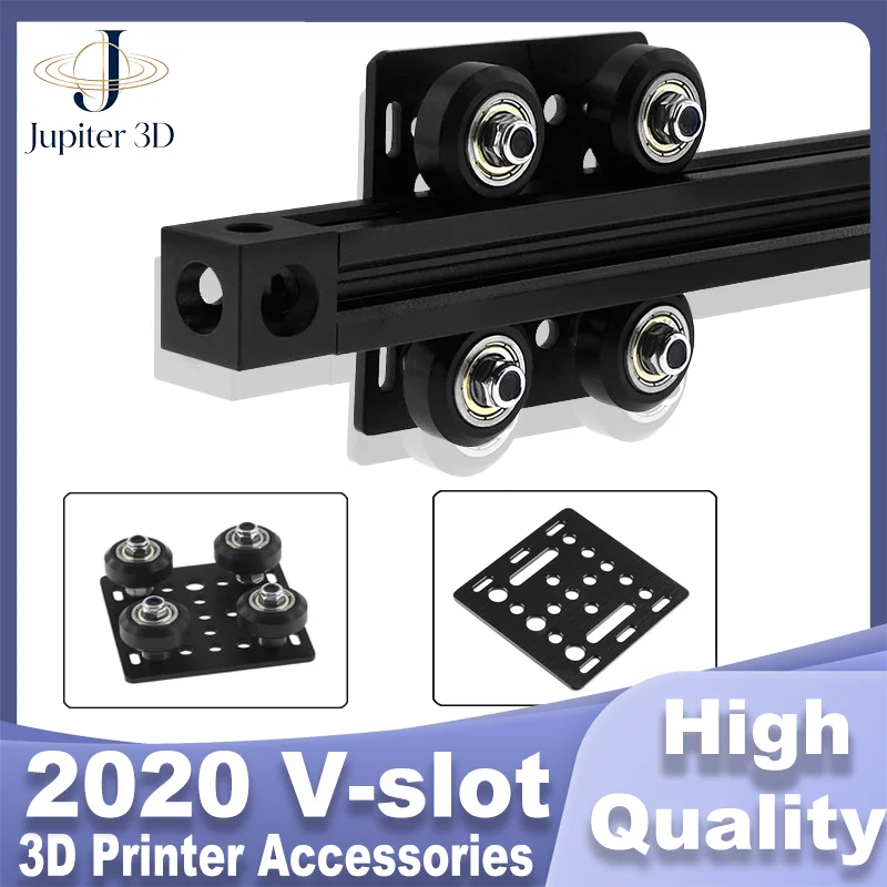 1set 3D Printer Parts Opensource V Gantry Plat Set Special Slide Plate Pulley For 2020 /2040 V-slot Aluminum Profiles Wheels