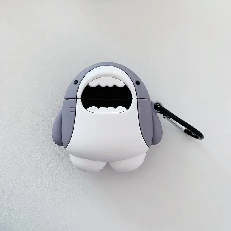 For Beats Solo Buds Case,Cute Cartoon Shark Silicone Protection Headphone Case,For Beats Studio Buds Plus,For Beats Studio Buds