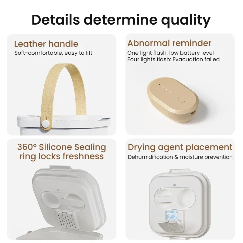 Intelligent Automatic Pet Food Storage Airtight Plastic Bin Eco-Friendly Portable Cat Food Storage Bin For Pets