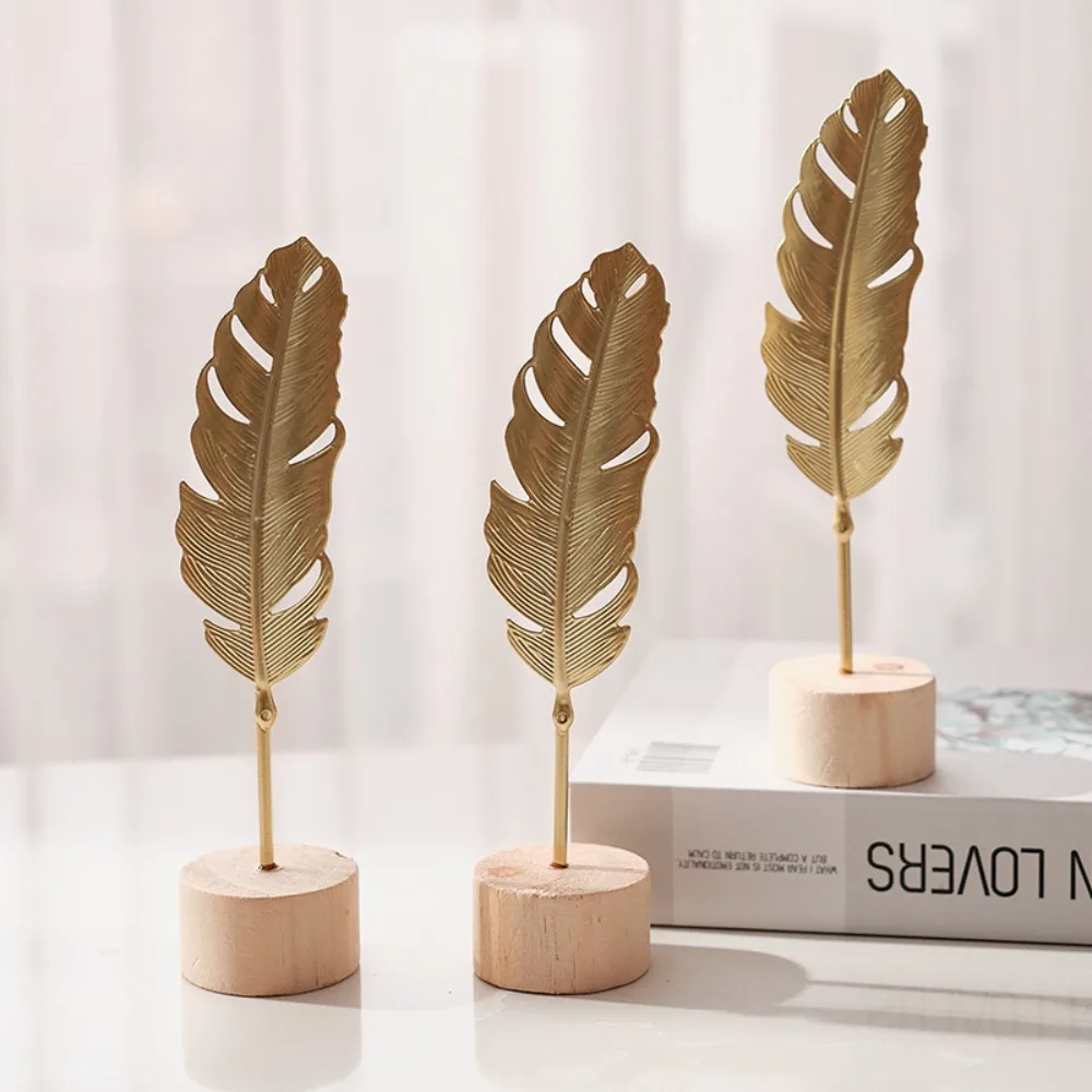 Nordic Style Ginkgo Leaf Decoration Simple Exquisite Gold Leaves Sculpture Light Luxury Ginkgo Iron Art Ornament Home Decoration