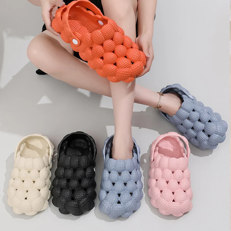 Shevalues Women Clogs Slippers Cute Bubble Ball Sandals Summer Indoor Massage EVA Slides Outdoor Closed Toe Fashion Beach Shoes