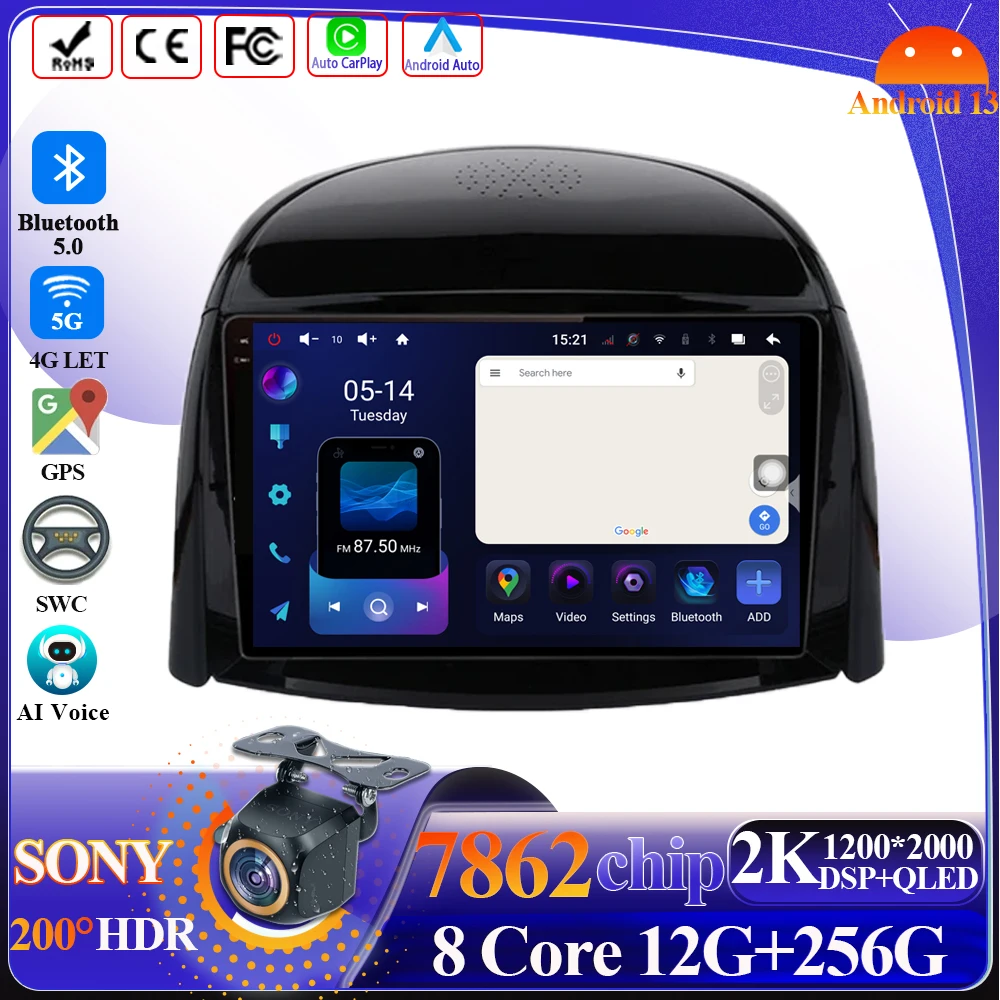 

Android Carplay Monitor For Renault Koleos 2008-2016 Smart Car Systems Radio Multimedia Video Player Navigation 5G Wifi Display