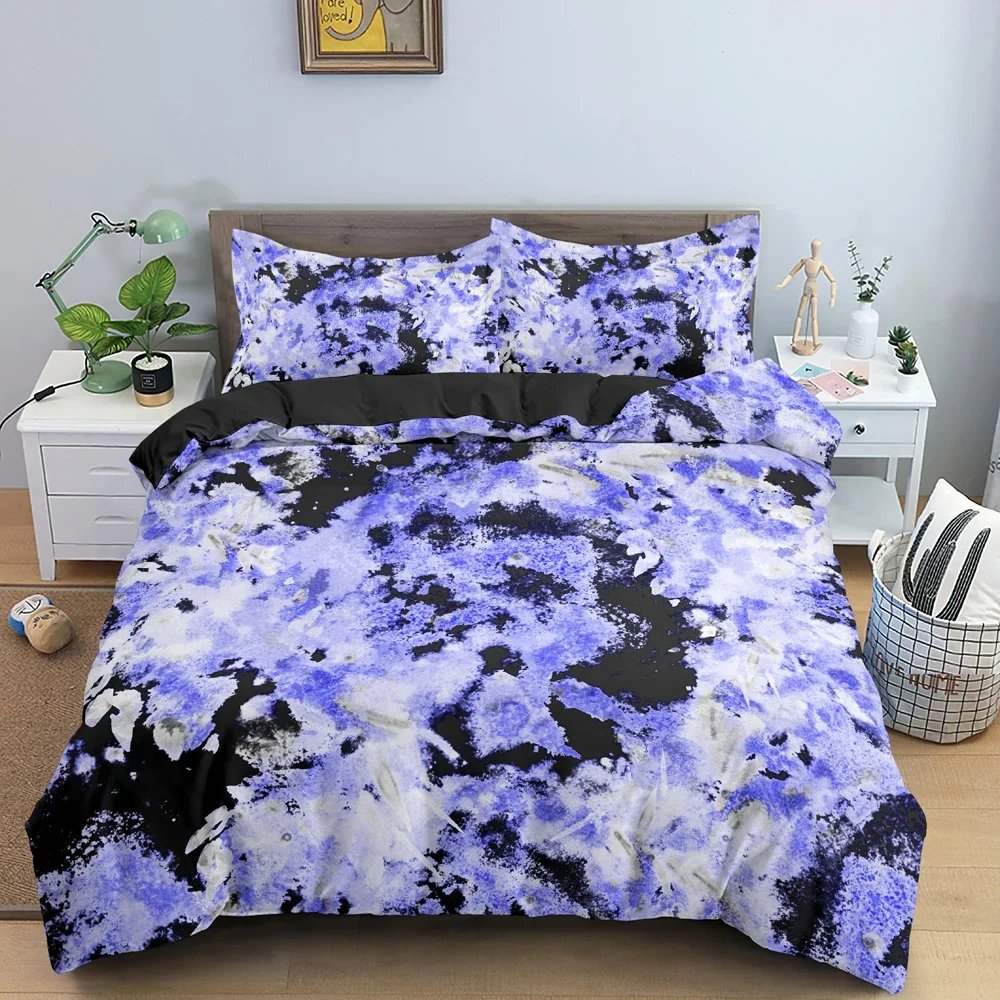 Watercolor Paint Duvet Cover Set Luxury King Bedding Set For Bedroom Abstract Style Quilt Covers Pillowcase Home Decor 2/3Pcs