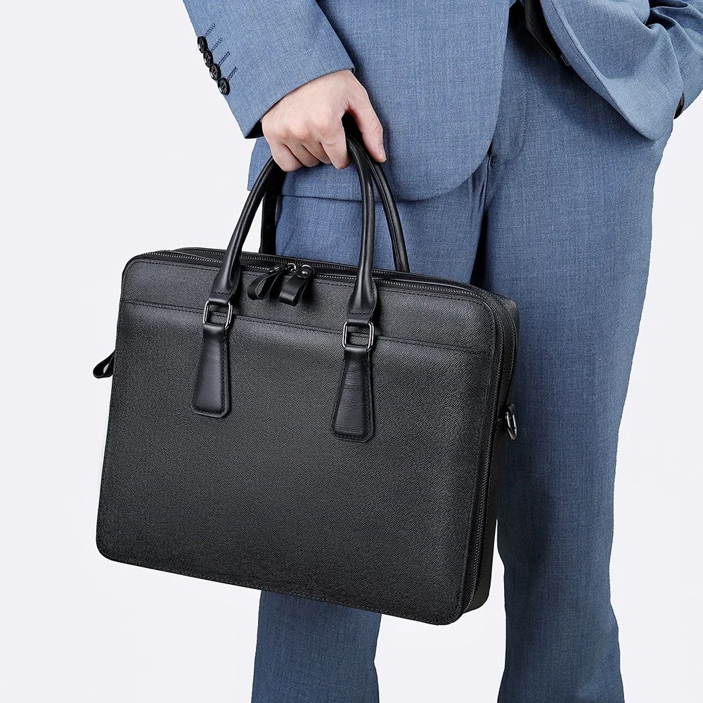 Maletin Sac A Main Femme-Maletín de negocios de cuero para hombre, bandolera de hombro s Office, bolso de mano para ordenador portátil de 13,3 pulgadas