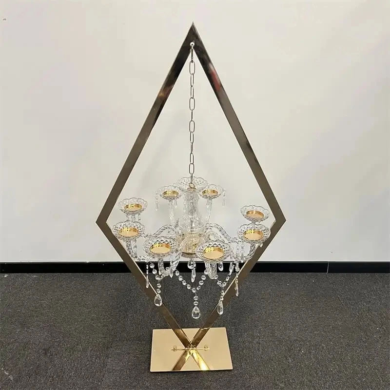 4 5 6 8 10 12 pcs)metal gold candle holder stand wedding  flower stand decoration table centerpiece 2995