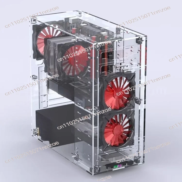 Personalized Fully Transparent Chassis, Vertical ATX, DIY New Desktop Computer, Plexiglass, Acrylic