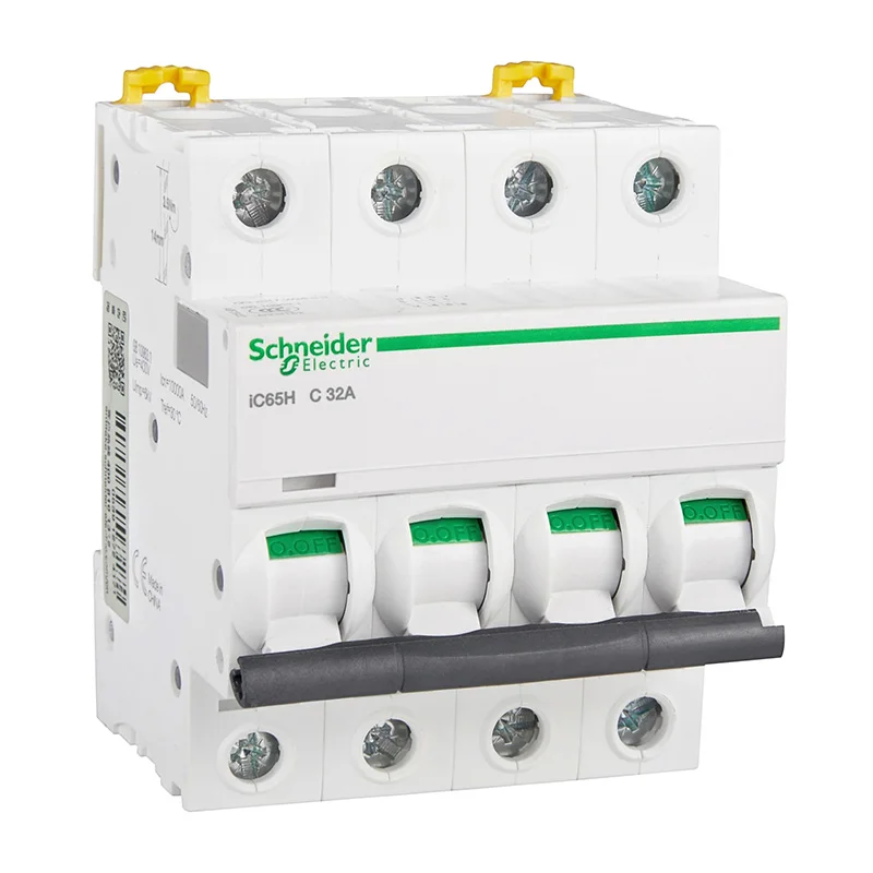 

Schneider electric Mini Circuit Breaker iC65H 4p C type 1A - 63A 10kA MCB A9F28401-A9F28463