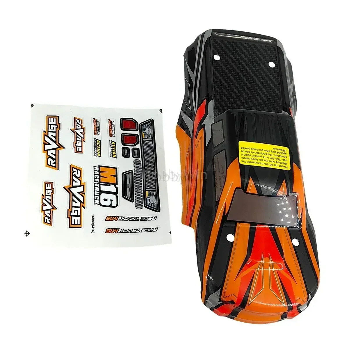 HBX part M16039 M16040 Truck Body Orange +Decal for Haiboxing 1/16 scale brushed RC Truck  car 16889