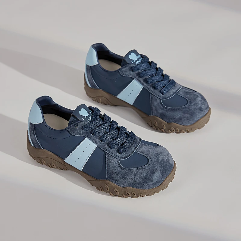 Women's Genuine Leather Casual Sneakers - Non-Slip Training Shoes