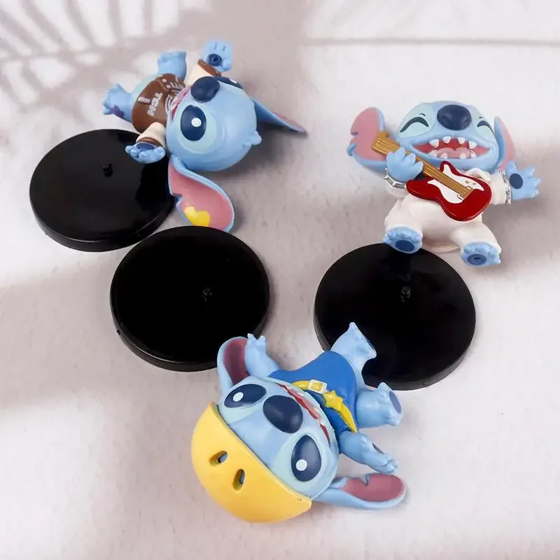 6 pezzi Disney Stitch Action Figure modello simpatico cartone animato Anime Stitch bambola ornamento moda decorazione della stanza giocattoli regali di festa