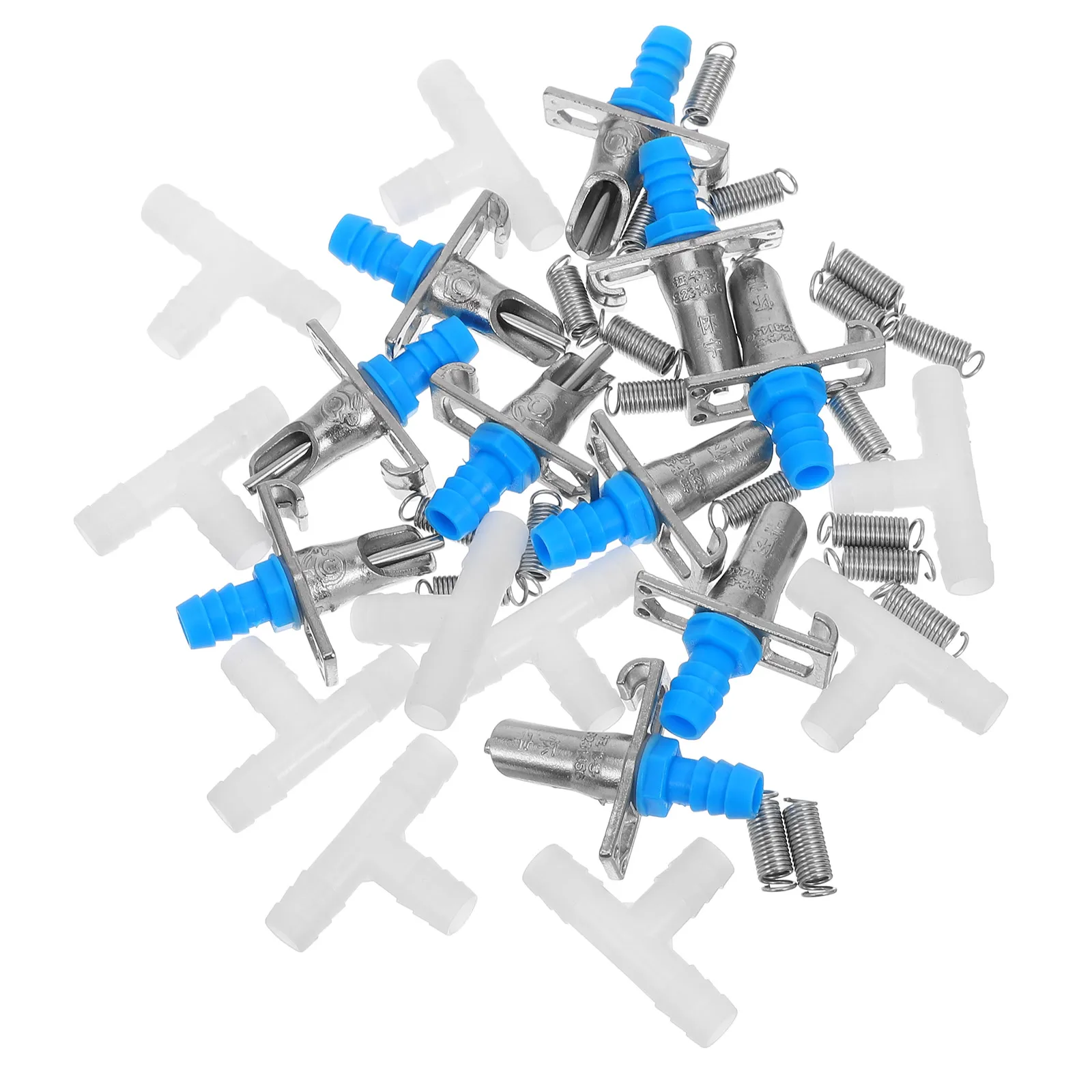 

10 set Rabbit Water Spout Metal Feeder For Rabbits Ferrets Chinchillas Automatic Drinking Tool Bunny Water Dispenser Pet Feeding