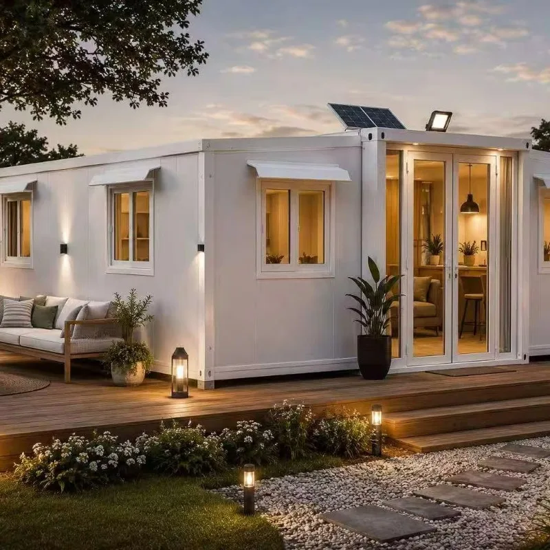 Prefabricated Modular Container Houses 20Ft 40Ft Expandable Midcentury Modern Design Breathable