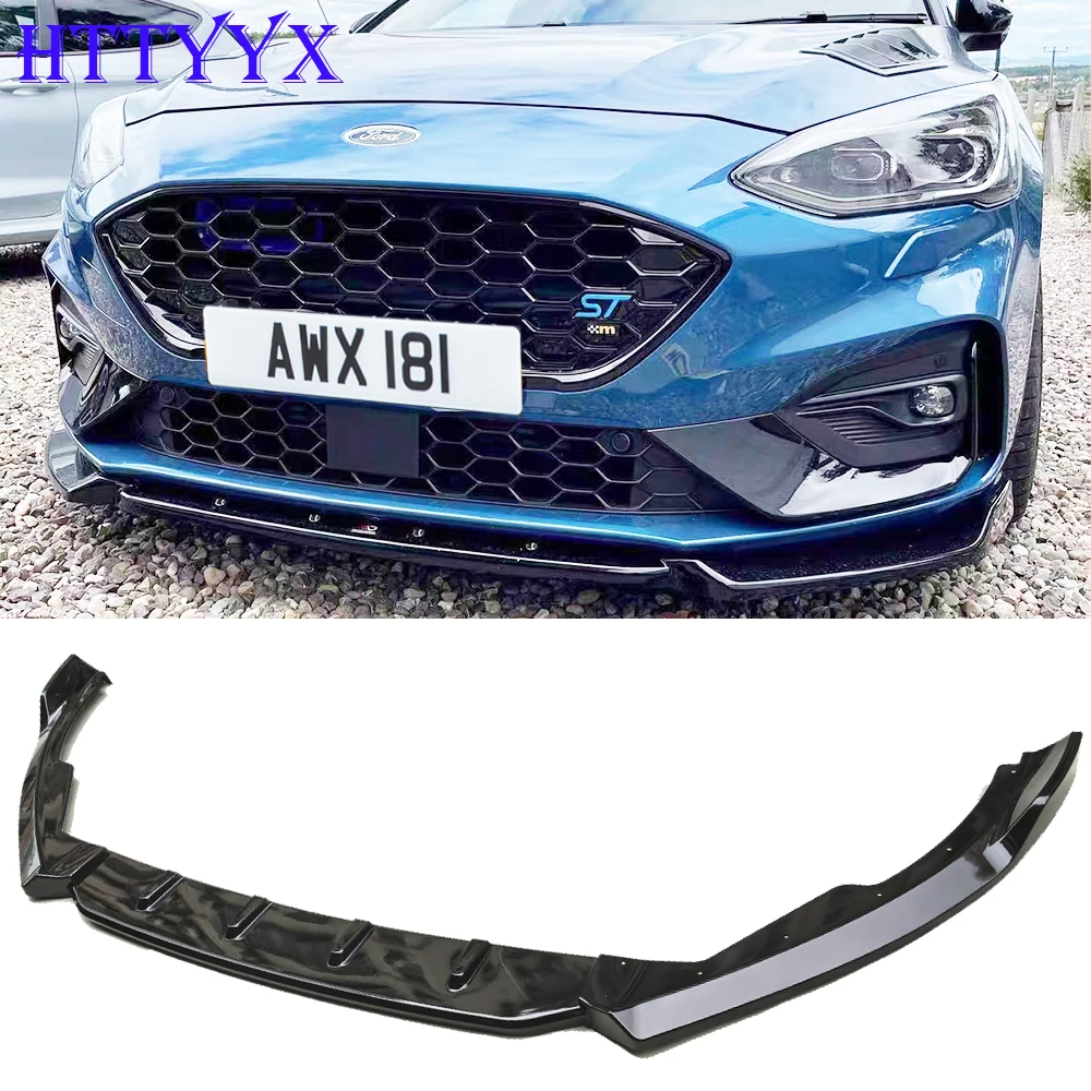

HTTYYX Front Bumper Splitter Lip Diffuser Body Kit Spoiler Guard Retrofit For Ford Focus Mk4 ST/ST-Line 2019 2020 2021